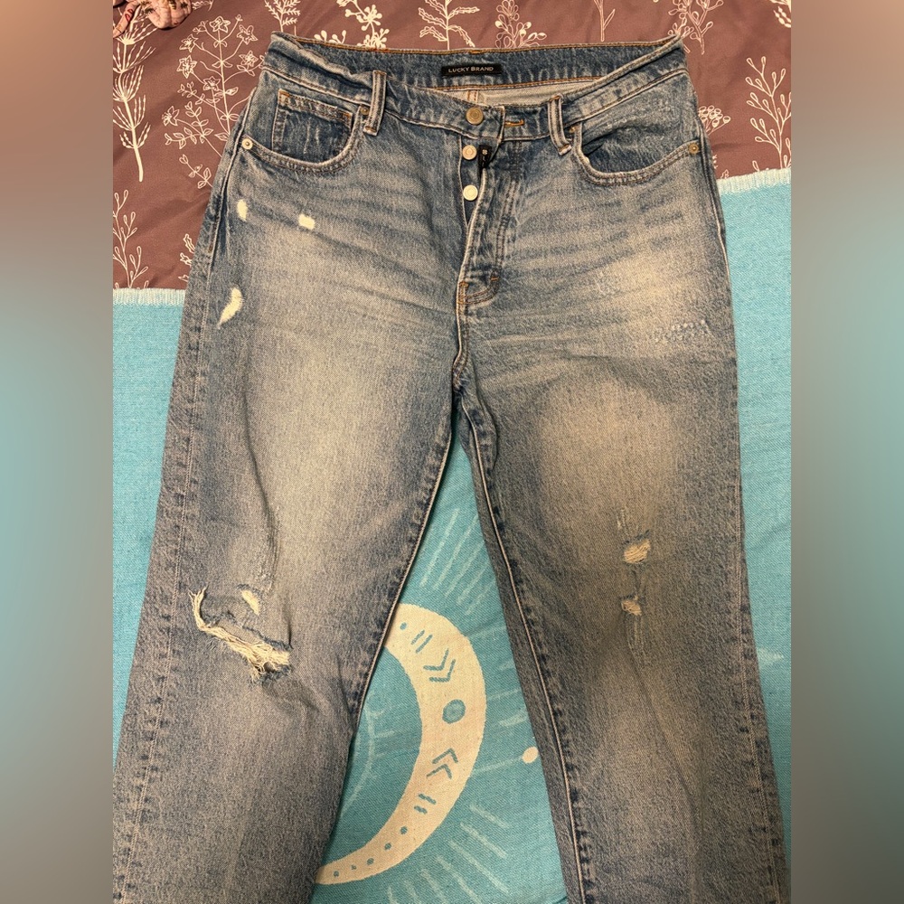 Lucky Brand Blue Distressed Women Jeans